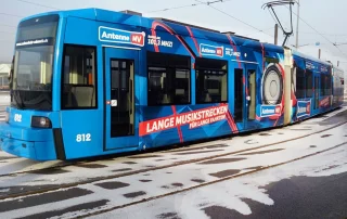 Straßenbahnbeschriftung