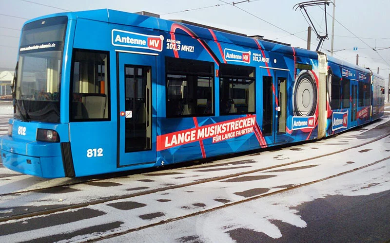 Straßenbahnbeschriftung